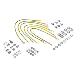 HOFFMAN PGK Kit de Accesorios de Tierra Fisica Para Gabinetes ProLine Incluye 6 Cables 12 AWG de 411 mm de Largo Con Terminaciones de Anillo y Accesorios de Montaje M6