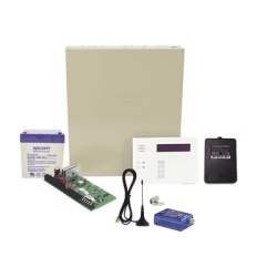 HONEYWELL HOME RESIDEO VISTA48MINI2/6160RF Panel de alarma híbrido / 48 zonas / 3 particiones / comunicador celular 2G / teclado receptor RF / 1 año de datos incluido