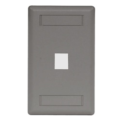HUBBELL BRYAN HUB-IFP-11O-W Placa de Montaje a Pared / 1 Puerto / 1 Espacio / Termoplástico de Alto Impacto / Color Almendra Claro