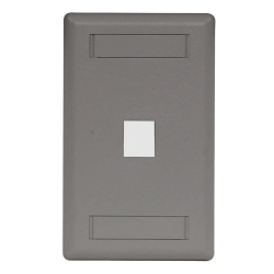HUBBELL BRYAN HUB-IFP-11O-W Placa de Montaje a Pared / 1 Puerto / 1 Espacio / Termoplástico de Alto Impacto / Color Almendra Claro