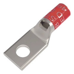 HUBBELL BURNDY HUB-YA8CL2BOX Zapata Terminal de Compresion BURNDY Canon Corto para Tornillo de 5/16" y Calibre 8 AWG.