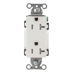HUBBELL HUB-DR20-WHI-TR Contacto Duplex Decorador 20 A 125V / Resistente a manipulaciones / 2 Polos 3 Hilos/ Nema 5-20 R / Color Blanco / Grado Industrial. - Img 2