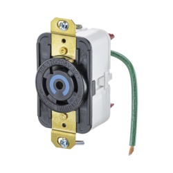 HUBBELL HUB-HBL-2810-ST Receptaculo de Media Vuelta Industrial 30 A 120/208 V CA/ Nema L21-30R /Color Negro