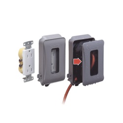 HUBBELL HUB-ML500G Cubierta Impermeable/ 1 Unidad/ Horizontal-Vertical/ Servicio Pesado/ Expandible/ Color Gris.
