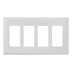 HUBBELL HUB-NPS-264W Tapa 4 Multigang/ Color Blanco.