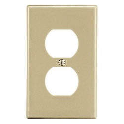 HUBBELL HUB-P8I Placa de Pared para Contacto Duplex Color Marfil.