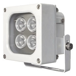 HYPERLUX HL120WH10W Iluminador LED de Alta Potencia | Luz Blanca | 10 Metros de Iluminacion | Cobertura 120° | IP66 | Bajo Consumo de Energia | Fotocelula Incorporada | Soporte en ?U? | Carcasa de Al