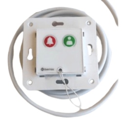 IBERNEX NX0067/CA Modulo Asistencial para Hospital de Empotrar IP67 / Material ABS Antimicrobiano / Boton Cancelacion / Indicador Luminoso de Alarma y Presencia / RS485 / Compatible Cajas Europeas y A