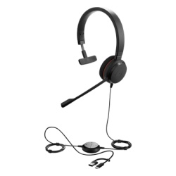 JABRA EVOLVE20MONOUCUSBC/A Jabra Evolve 20 Mono con Conexion USB C/A Microfono con Cancelacion de Ruido de Ultima Generacion Configuracion Plug and Play (4993-829-269)
