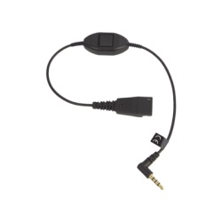JABRA MOBILE-QD-35MM-S Jabra Cord QD a conector de 3.5 mm con Push-to-Talk para telefonos celulares smartphones (8800-00-103)