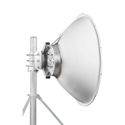 JIROUS JRMD120010/11RA Antena parabolica 4 ft para radio B11 y AF11 ganancia de 40.5 Â± 1 dBi conector guia de onda Alto aislamiento al ruido en enlaces vecinos 10-12 GHz Montaje de acero inoxidable i