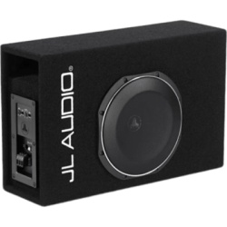 JL AUDIO 10-03252-00 Subwoofer Amplificado para Coche / 10″ / Amplificador Integrado 400 W RMS / Impedancia Nominal 0.25 Ω / Caja con Puertos / Cono de Polipropileno Relleno de Minerales / Rejillas Incluidas / MicroSub+ TW1