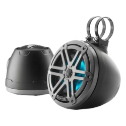 JL AUDIO 10-03259-00 Altavoz Marino JL de 6.5 Pulgadas / Coaxial Cerrado / 75W RMS / 89.5 dB SPL / 4? / Iluminacion LED Transflective? y RGB / Cupula de Seda / Cono de Polipropileno