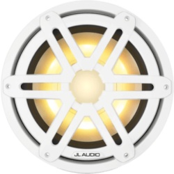 JL AUDIO 10-03265-00 Subwoofer Náutico / 10" / LED RGB / Rejilla Deportiva Blanca / 175 W RMS / 4 Ω / Deflector Infinito / Cono de Polipropileno Relleno de Mica / Montaje Empotrado