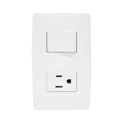 JWJ JTL-B72-47 Apagador Escalera y Contacto de 127 V~60 Hz 10/15 A.