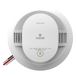 KIDDE 20SAR-1 Detector de humo fotoelectrico alambrico 120 V CA con respaldo de baterias AA interconexion hasta 24 dispositivos pieza