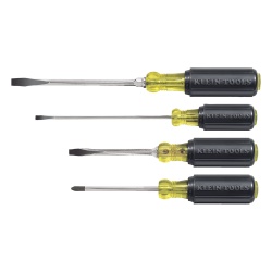 KLEIN TOOLS 85105 Juego de desarmadores de punta ranurada y Phillips de 4 piezas.