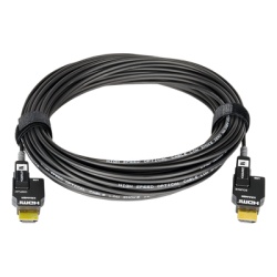 KRAMER CLS-AOCH/60-66 Cable Activo Optico HDMI 4K 20 mts | 4K@60Hz 4:4:4 | 18 Gbps | Terminales Desmontables Micro-HDMI | Fibra Optica | Libre de Halogenos LSHF | Banado en Oro 24K