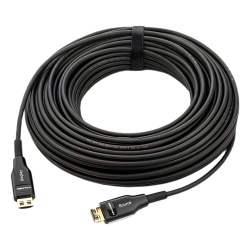 KRAMER CLS-AOCH/60F-98 Cable Optico HDMI Hibrido | 4K@60Hz 18 Gbps | 30 m | Fibra OM3 + Cobre | LSHF | Banado Oro 24K | HDCP 2.2 | HDR | ARC | CEC