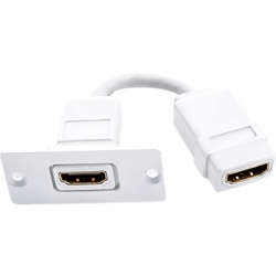 KRAMER W-H(W-HDMI)(W) Wall Plate Inserción HDMI / Espacio Simple / Conexiones Frontal y Trasera / Diseño Pasivo / 5.05 x 5.80 x 2.34 cm