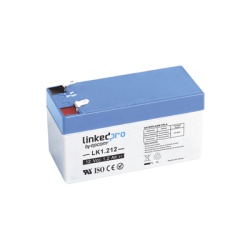 LINKEDPRO BY EPCOM LK1.212 Bateria de respaldo 12V | 1.2 Ah | AGM | Especial para seguridad electronica | UPS | Sistemas de Emergencia | Vida util 5 anos | Terminales F1 + Adaptador F2