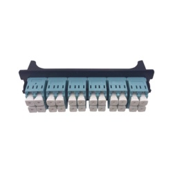 LINKEDPRO BY EPCOM LP-FO-LC-D12-MM Placa Acopladora para Distribuidor de Fibra Optica LP-ODF-8024 Incluye 12 Acopladores LC Duplex para Fibra Multimodo
