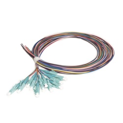 LINKEDPRO BY EPCOM LP-FO-MM-PIG-12-LC Kit de 12 Pigtails LC Multimodo OM3 50/125 Conectores Aqua 2 Metros (6.56 Pies)