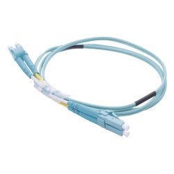 LINKEDPRO BY EPCOM LP-FOM4-LCLC-R01 Jumper de Fibra Optica Multimodo OM4 50/125 LC-LC OFNR (Riser) 2.0 mm Duplex Aqua 1 metro (3.28 pies)