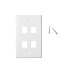 LINKEDPRO BY EPCOM LP-FP-19 Placa de Pared de 4 Puertos Keystone Color Blanco