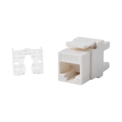 LINKEDPRO BY EPCOM LP-KJ-649-WH Modulo Jack Keystone Cat6 con Terminacion 110 (Punchdown) Angulo 180 - Color Blanco