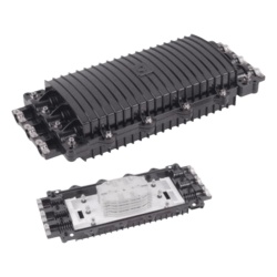 LINKEDPRO BY EPCOM LP-SCH96-3 Caja de Distribucion de Fibra Optica Horizontal hasta 96 Empalmes Exterior IP68 3 Puertos de Entrada y Salida