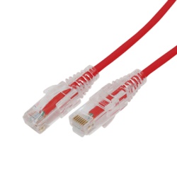 LINKEDPRO BY EPCOM LP-UT6A-200-RD28 Cable de Parcheo Slim UTP Cat6A - 2 Metros (6.56 Pies) Rojo Diametro Reducido (28 AWG)