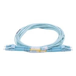 LINKEDPRO BY EPCOM LPFOM3LCLCR20 Jumper de Fibra Optica Multimodo OM3 50/125 LC-LC OFNR (Riser) 2.0 mm Duplex Aqua 20 Metros (65.62 Pies)