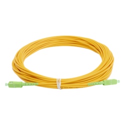 LINKEDPRO BY EPCOM LPSM3SCASCAS15 Jumper de Fibra Optica Monomodo SC/APC - SC/APC Simplex Color Amarillo 15 Metros (49.21 Pies)