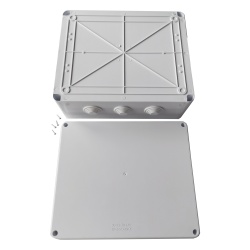 LINKEDPRO LP-WBX-300 Caja de Derivacion-Conexion para Exterior IP65 con 12 Entradas / 300 x 250 x 120 mm / Sellado Seguro con Empaque + 4 Tornillos / Resiste Agua Polvo y Sol Directo - Img 4