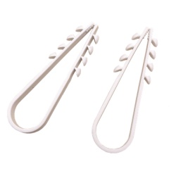 LINKEDPRO LPHOLD18 Bolsa con 100 clips sujetadores de plastico para cables de 11 a 19 mm. Ideales para instalaciones en pared brindan sujecion firme y segura.