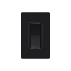 LUTRON CASETA WIRELESS DVRF5NSBL Interruptor de pared inteligente Claro on/off 120 V con neutro 5 A en LED y 600 W incandescente funciona con control Pico y Smart Hub Caseta Wireless color negro