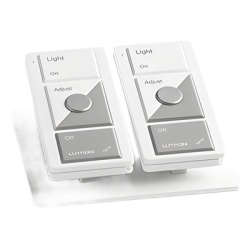 LUTRON CASETA WIRELESS LPED2WH Pedestal de mesa para dos controles Pico base antideslizante con peso color blanco para sistemas de iluminacion y persianas Lutron