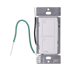 LUTRON CASETA WIRELESS PD5WSDVWH Interruptor de pared inteligente on/off Caseta Wireless voltaje dual 120/277 V 5 A en LED sin cable neutro compatible con controles Pico y Smart Bridge