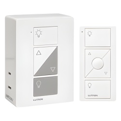 LUTRON CASETA WIRELESS PPKG1PWH Kit de atenuador inteligente de clavija para lamparas con control remoto Pico 100 W LED/CFL o 300 W incandescente/halogeno 120 V Caseta Wireless