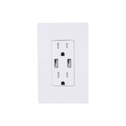 LUTRON ELECTRONICS CAR15UBTRWH TOMACORRIENTE 15 AMP CONECTOR USB