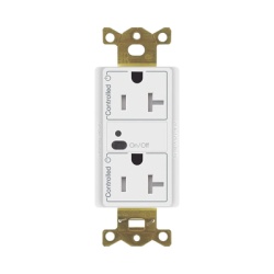 LUTRON ELECTRONICS CAR2S20DTRWH Receptaculo inalambrico Lutron VIVE / 20 A control inteligente en los 2 conectores.