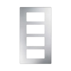 LUTRON ELECTRONICS CW5SS Placa de pared Claro de 5 espacios sin tornillos visibles acabado acero inoxidable para atenuadores e interruptores Lutron Maestro Diva Skylark y controles Pico
