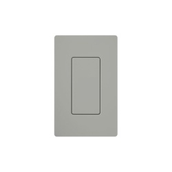 LUTRON ELECTRONICS DV-BI-GR Inserto ciego para placa de pared estilo decorador acabado brillante en color gris cubre una apertura sin usar en placas Lutron Claro