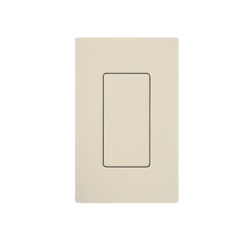 LUTRON ELECTRONICS DV-BI-LA Inserto ciego para placa de pared estilo decorador acabado brillante en color almendra claro cubre una apertura sin usar en placas Lutron Claro