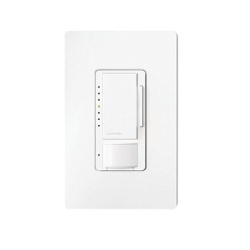 LUTRON ELECTRONICS MSCLOP153MWH Atenuador de pared con sensor de ocupacion y vacancia Maestro 120 V 600 W incandescente/halogeno y 150 W LED/CFL regulables unipolar o multilocalizacion blanco