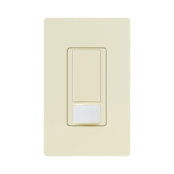 LUTRON ELECTRONICS MSOPS2AL Apagador de pared Maestro con sensor de ocupacion PIR y tecnologia XCT 120 V / 2 A para todo tipo de iluminacion cobertura de 81 mÂ² color almendra