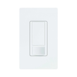 LUTRON ELECTRONICS MSOPS2WH Apagador de pared con sensor de ocupacion y vacancia Maestro 2 A a 120 V unipolar para espacios pequenos como closets alacenas y cuartos de lavado blanco