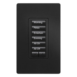 LUTRON ELECTRONICS RRDH6BRLBL Teclado hibrido seeTouch con dimmer integrado 6 botones y subir/bajar 450 W para RadioRA 2