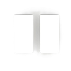 LUTRON ELECTRONICS SC2PB Placa de pared de 2 espacios para atenuadores apagadores o controles inalambricos Lutron linea Claro sin tornillos visibles